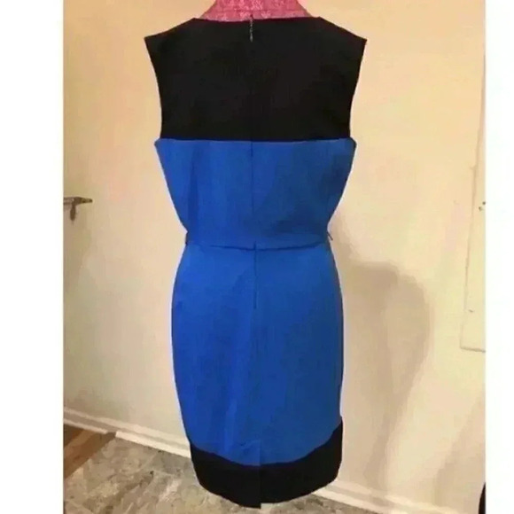 New York & Company Dress 12 Stretch Color Blocked - Picture 3 of 8